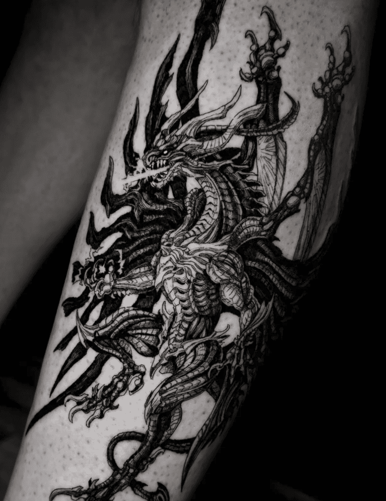 Bahamut Dragon Final Fantasy Tattoo