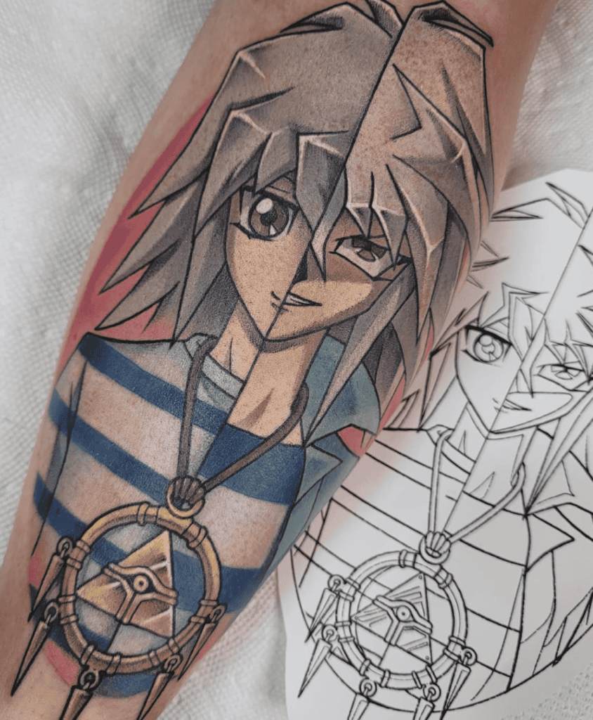 Bakura Ryou Split Yu-Gi-Oh! Tattoo