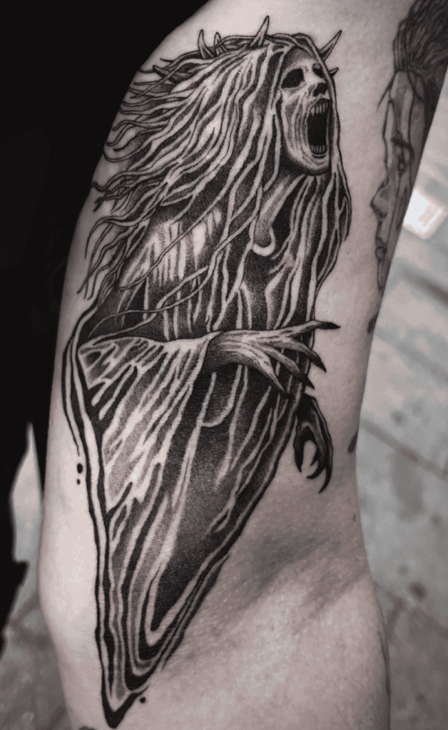 Banshee Scream Celtic Mythology Tattoo