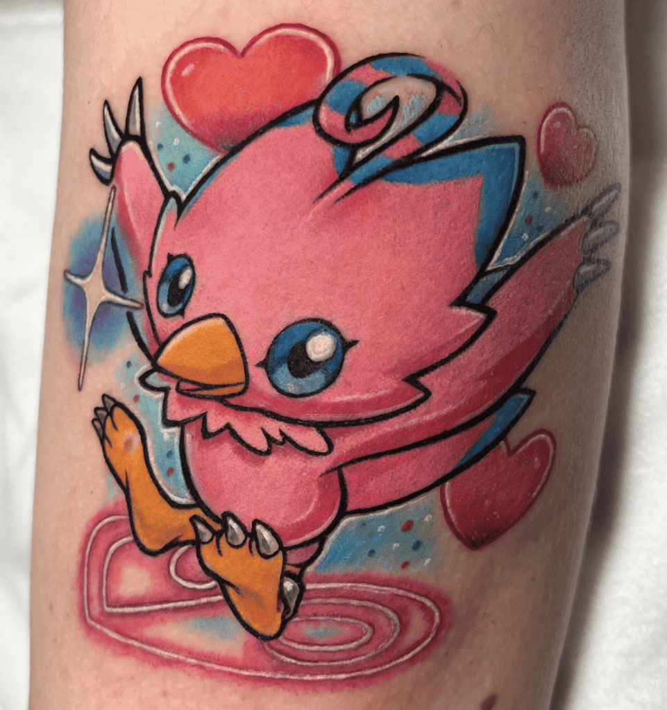 Biyomon Flap Digimon Tattoo