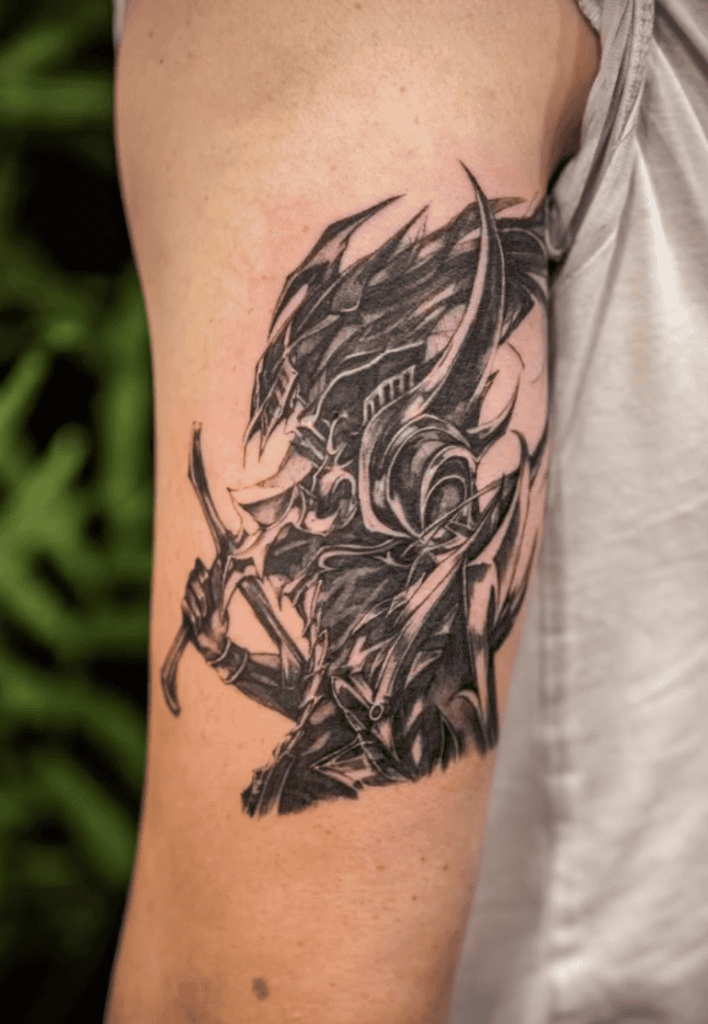 Black Luster Soldier Stance Yu-Gi-Oh! Tattoo