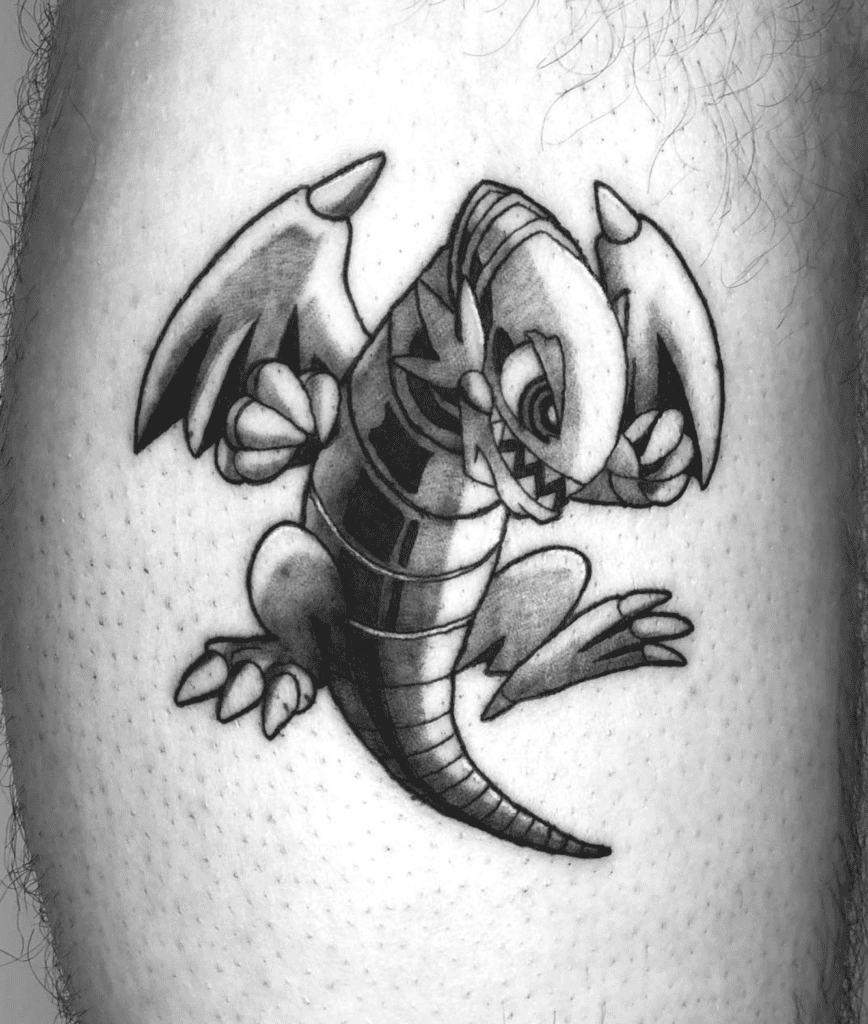 Blue-Eyes Toon Dragon Black Yu-Gi-Oh! Tattoo