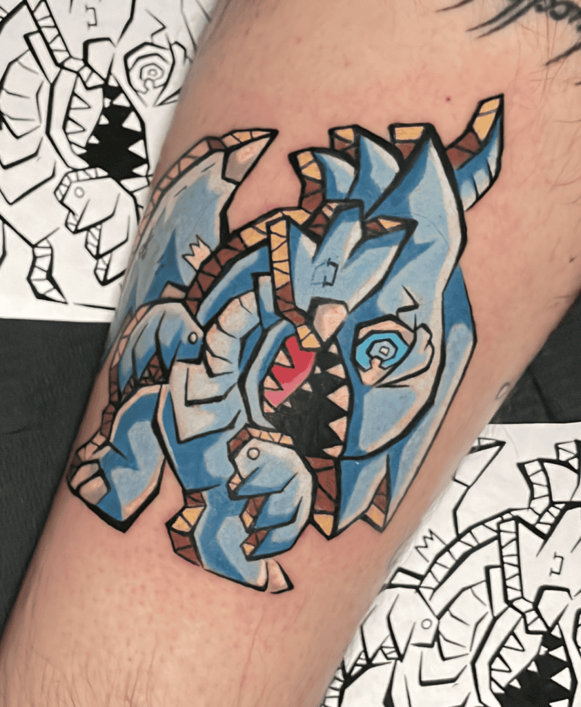 Blue-Eyes Toon Dragon Cardboard Yu-Gi-Oh! Tattoo