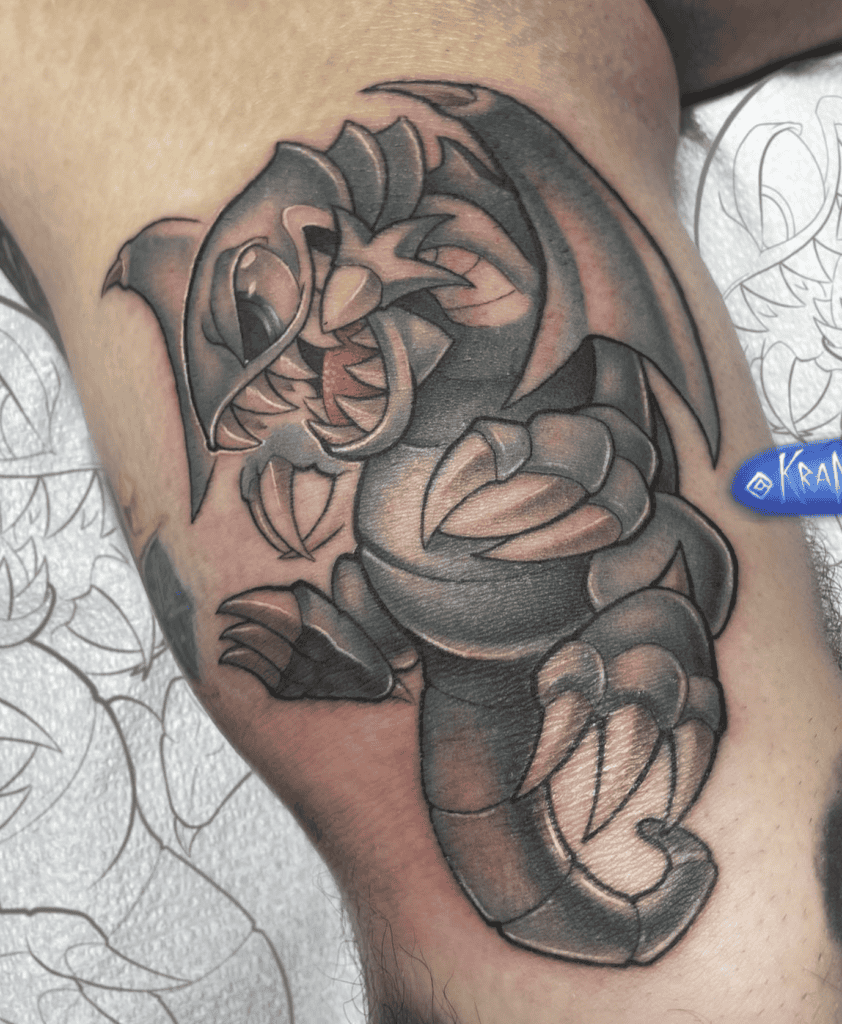 Blue-Eyes Toon Dragon Chubby Yu-Gi-Oh! Tattoo