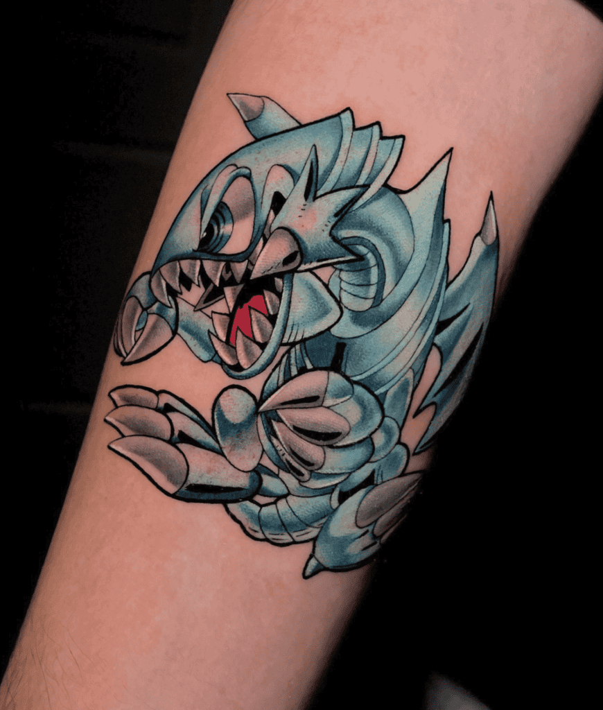Blue-Eyes Toon Dragon Classic Yu-Gi-Oh! Tattoo