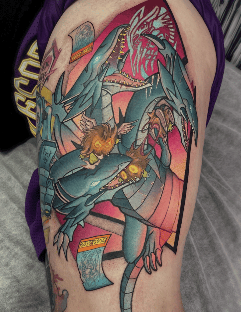Blue-Eyes Ultimate Dragon Kuriboh Yu-Gi-Oh! Tattoo