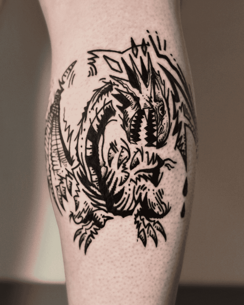 Blue-Eyes White Dragon Alt Yu-Gi-Oh! Tattoo