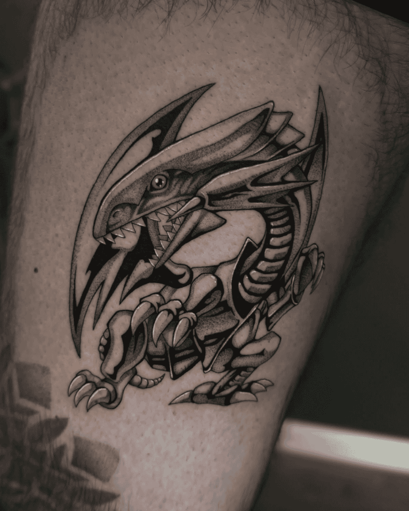 Blue-Eyes White Dragon Classic Yu-Gi-Oh! Tattoo