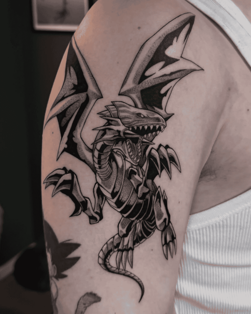 Blue-Eyes White Dragon Flight Yu-Gi-Oh! Tattoo