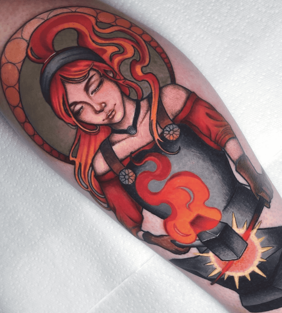 Brigid Fire Celtic Mythology Tattoo