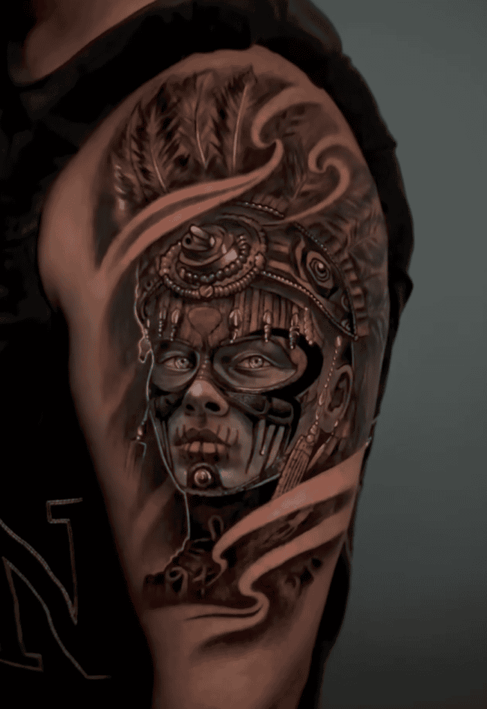 Buluc Chabtan Diety Mayan Mythology Tattoo