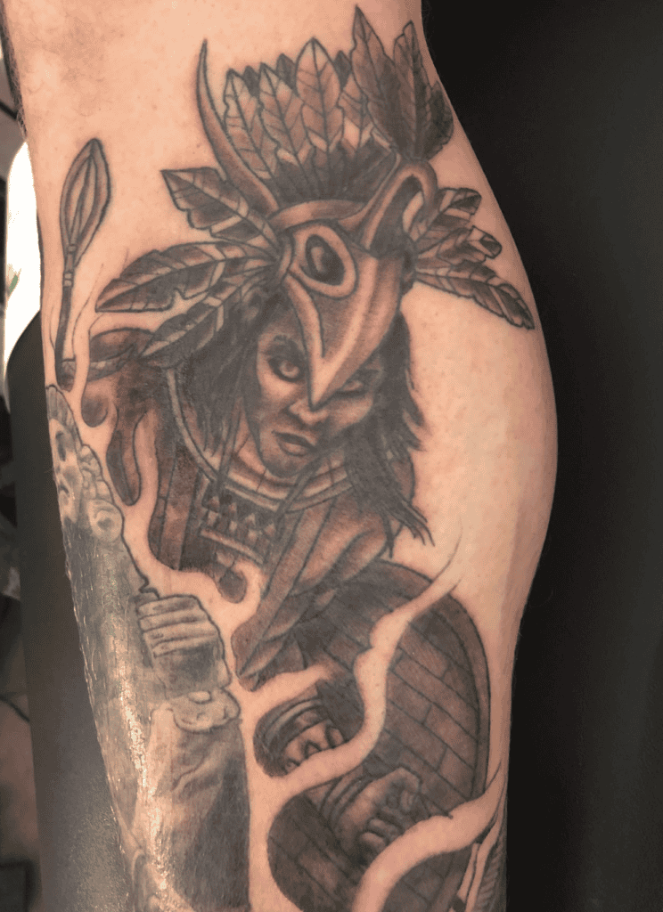 Buluc Chabtan God Mayan Mythology Tattoo