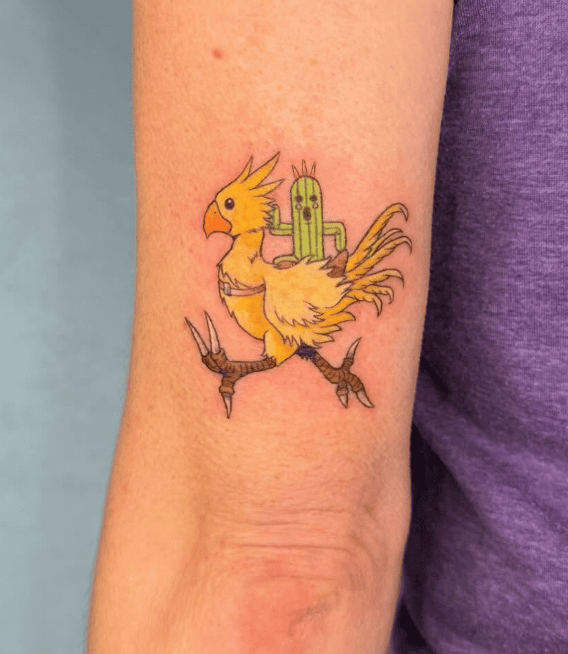 Cactuar Chocobo Final Fantasy Tattoo