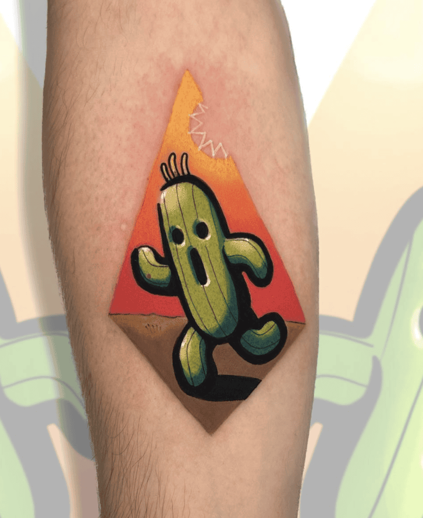 Cactuar Frame Final Fantasy Tattoo
