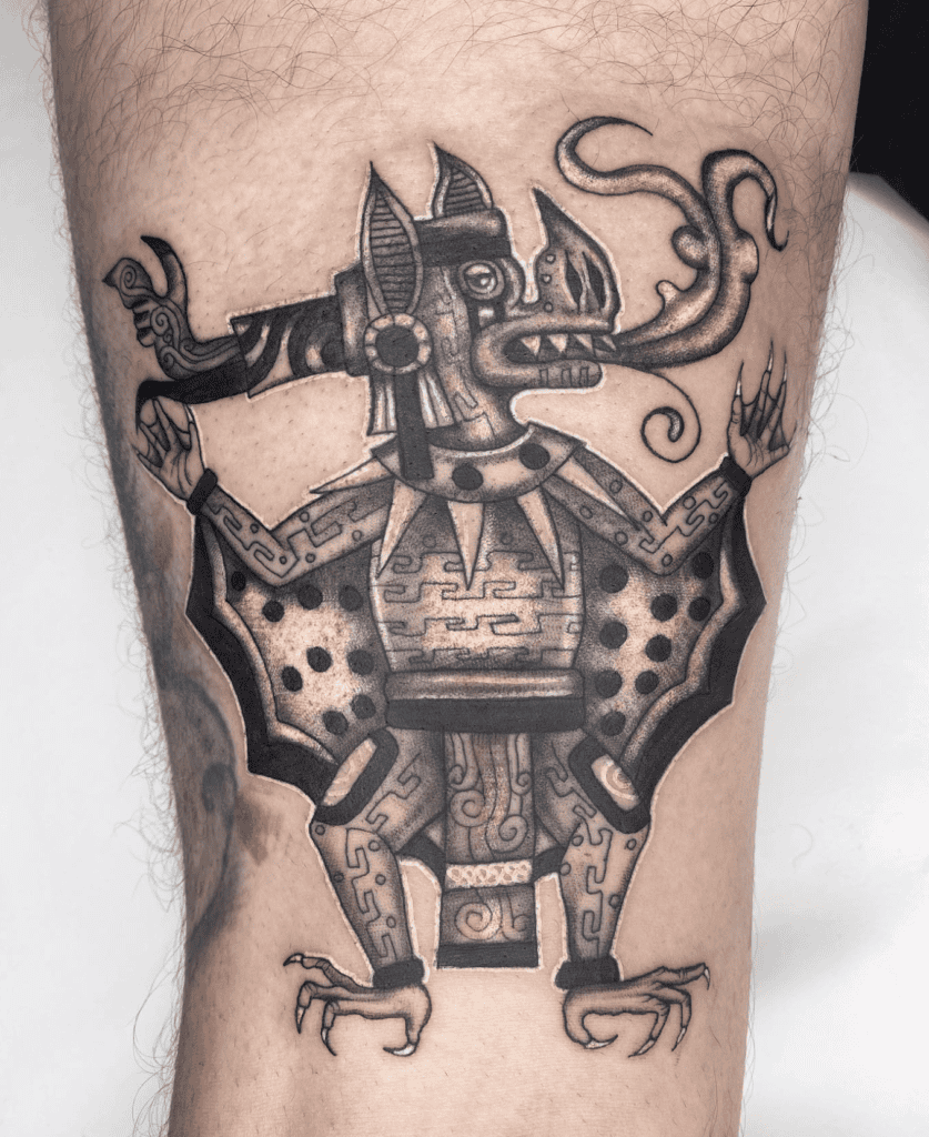 Camazotz Glyph Mayan Mythology Tattoo