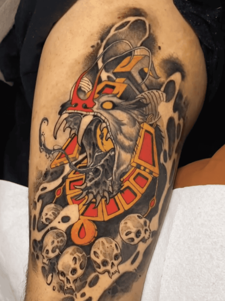 Camazotz Scream Mayan Mythology Tattoo