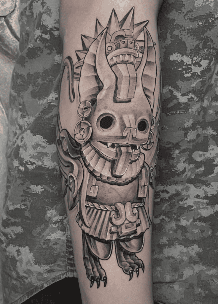 Camazotz Statue Mayan Mythology Tattoo