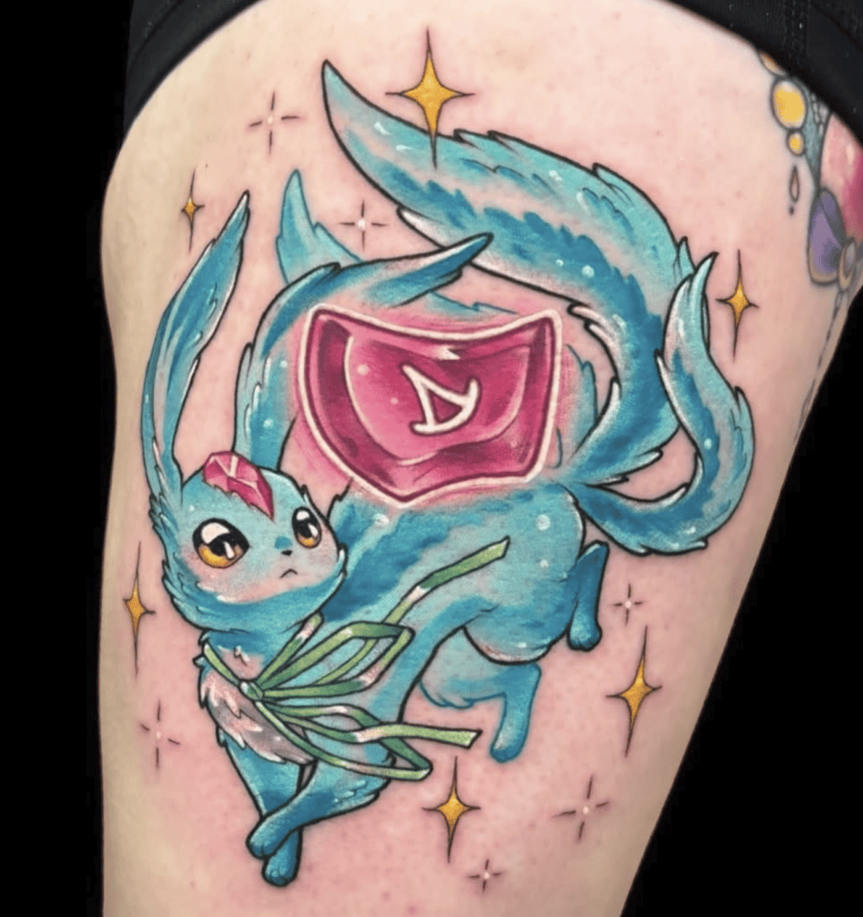 Carbuncle Gem Final Fantasy Tattoo