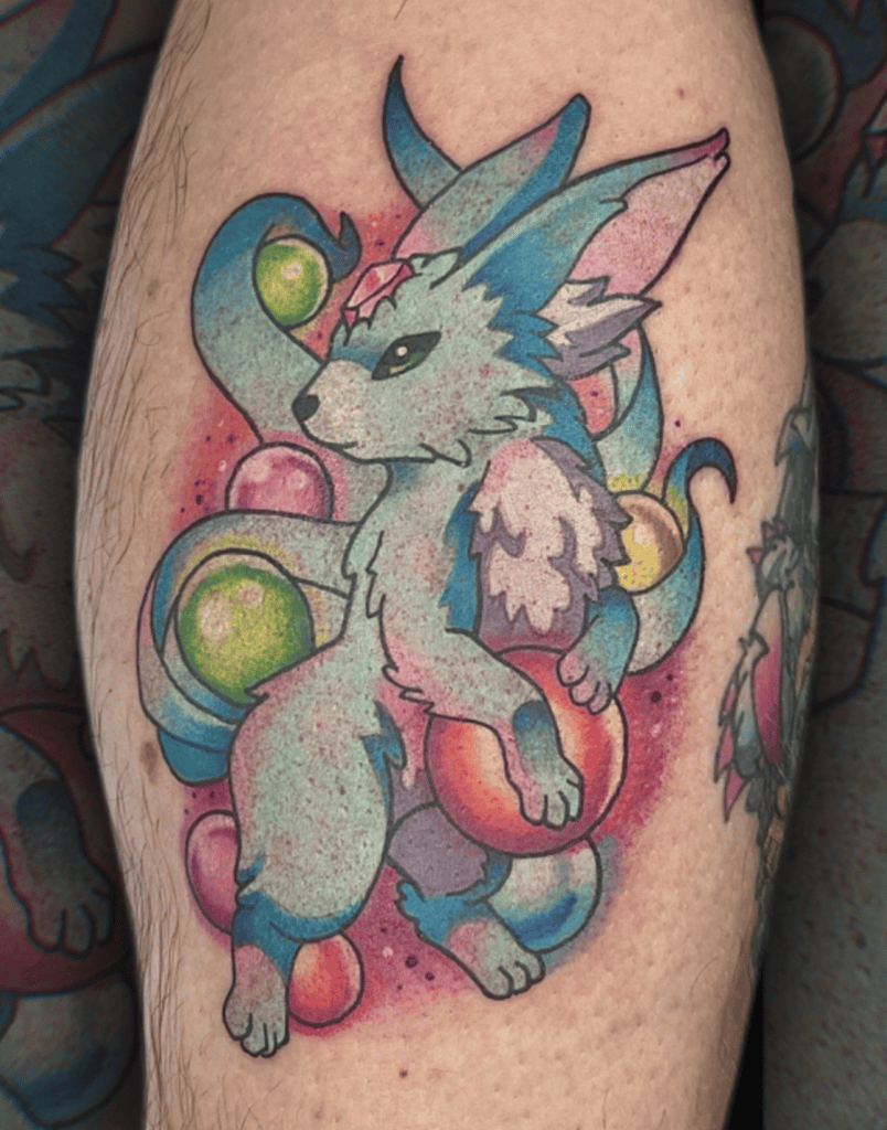 Carbuncle Stance Final Fantasy Tattoo