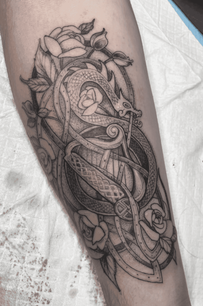 Celtic Dragon Knot Celtic Mythology Tattoo