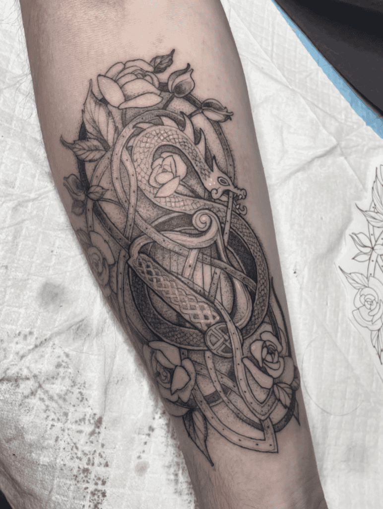 Celtic Knot Dragon Tattoo