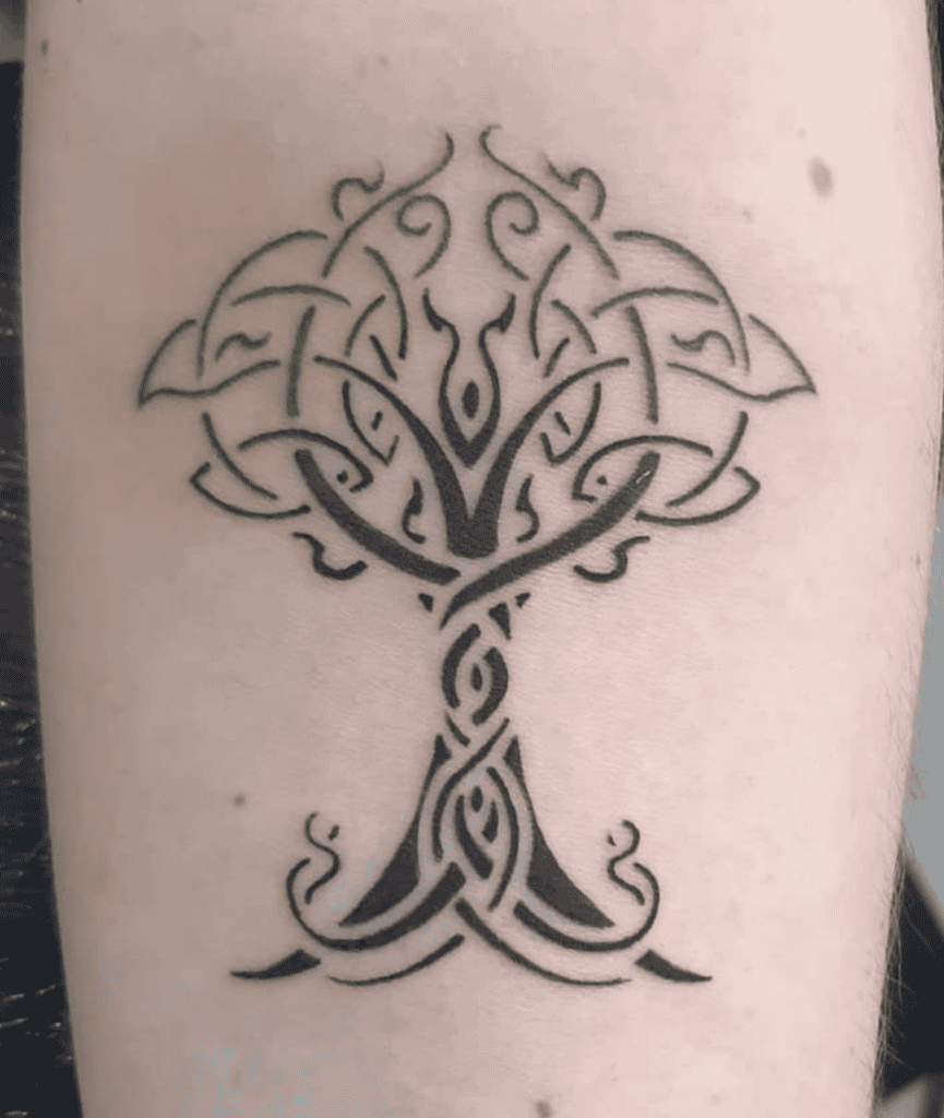 Celtic Tree of Life Green Celtic Mythology Tattoo