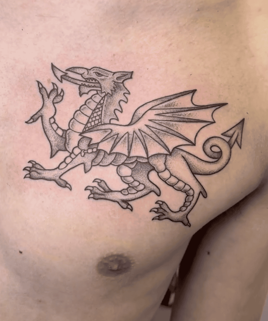 Celtic Welsh Dragon Tattoo