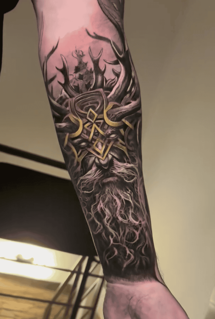 Cernunnos Helm Celtic Mythology Tattoo