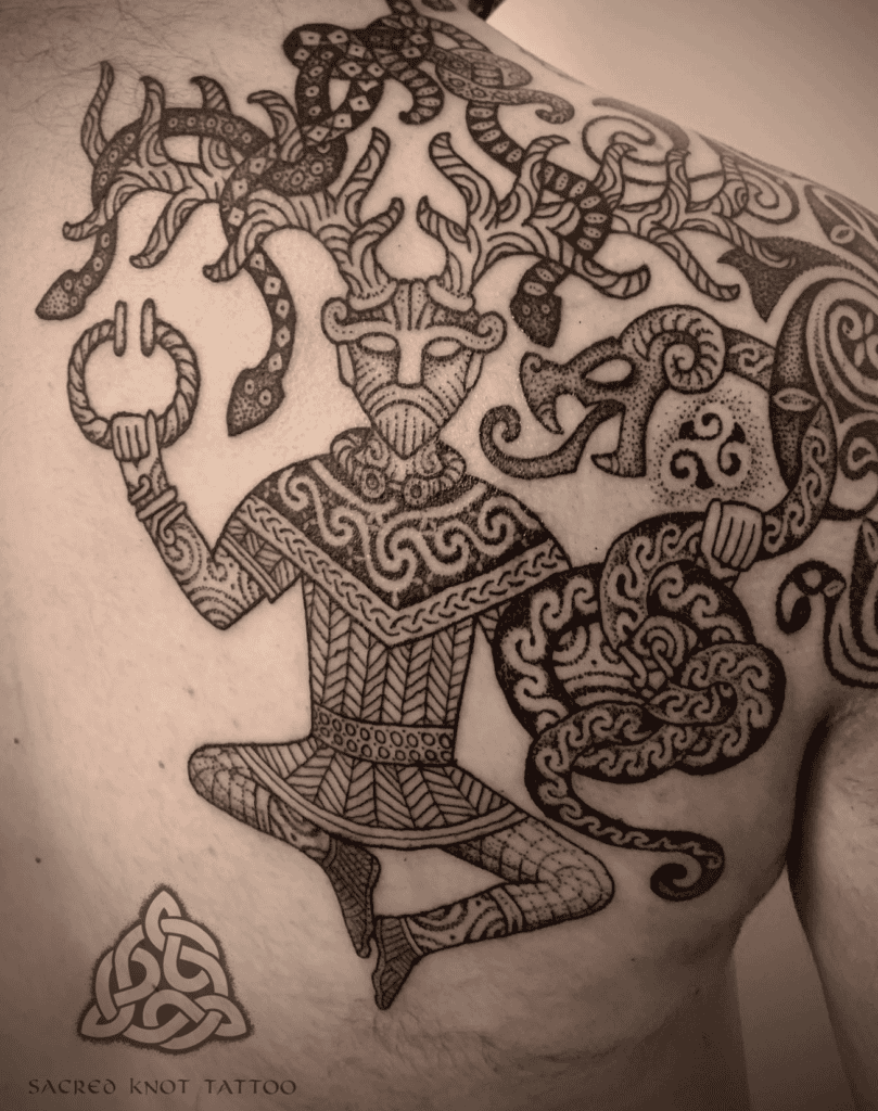 Cernunnos Knot Celtic Mythology Tattoo