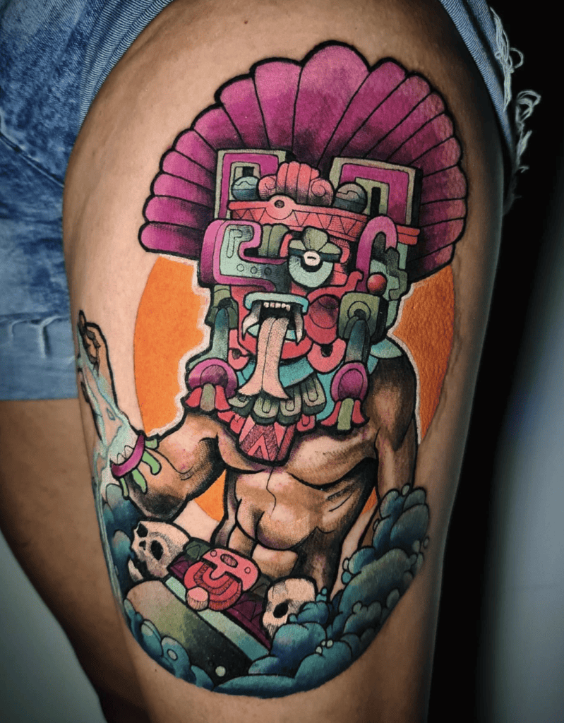 Chaac Mayan Mythology Tattoo