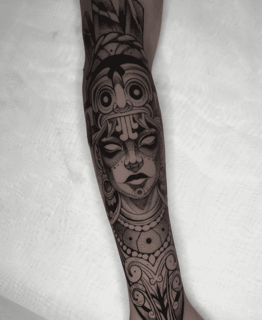 Chalchiuhtlicue Deity Aztec Mythology Tattoo