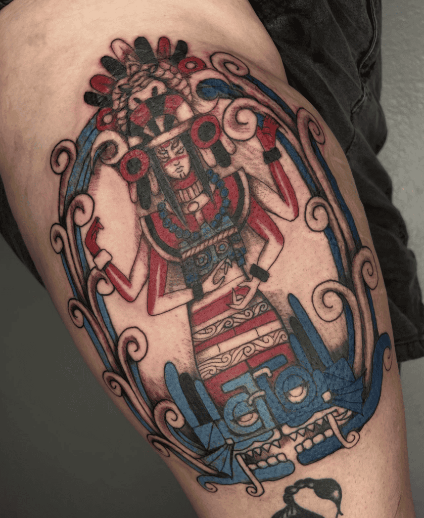 Chalchiuhtlicue Goddess Aztec Mythology Tattoo