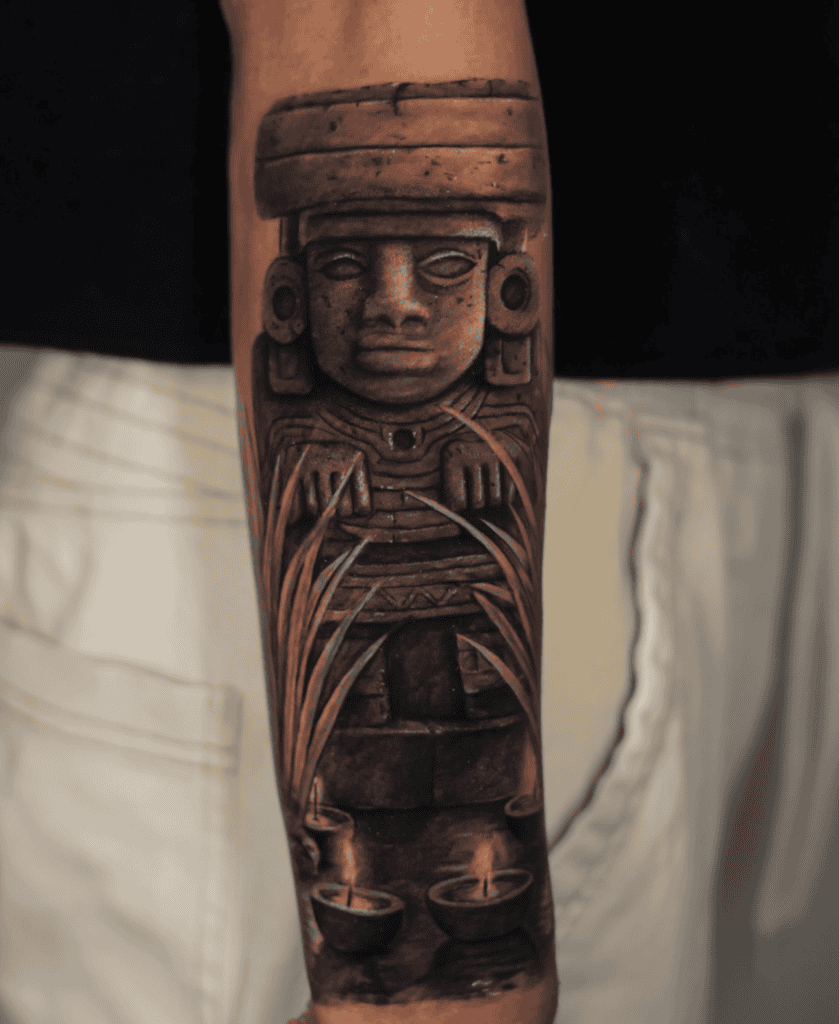Chalchiuhtlicue Statue Aztec Mythology Tattoo