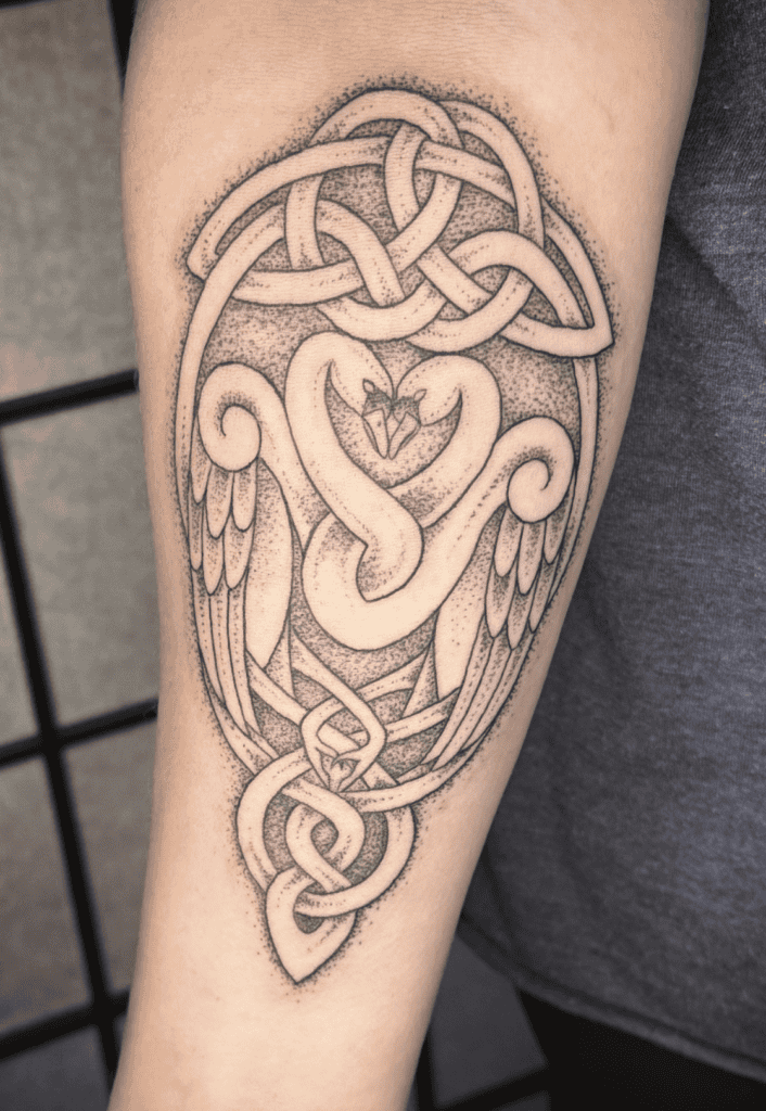 Children of Lir Knot Celtic Mythology Tattoo