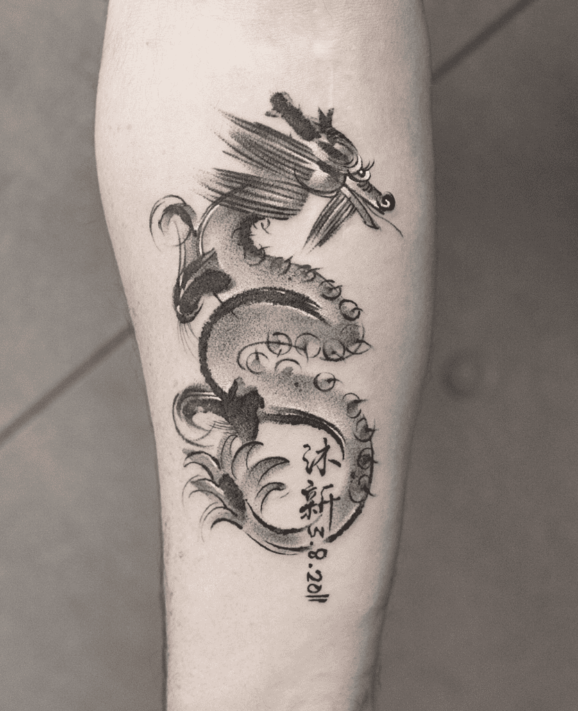 Chinese Paint Dragon Tattoo
