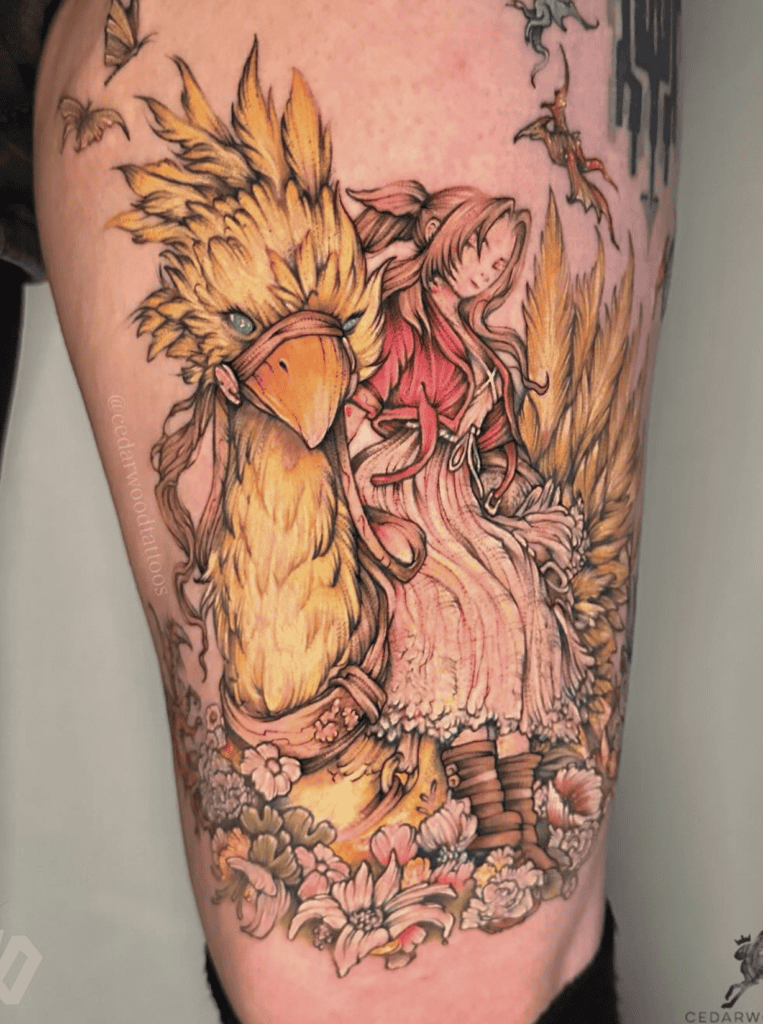 Chocobo Aerith Final Fantasy Tattoo