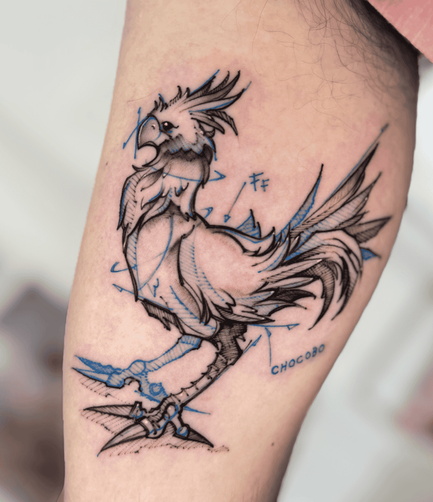 Chocobo Detail Final Fantasy Tattoo