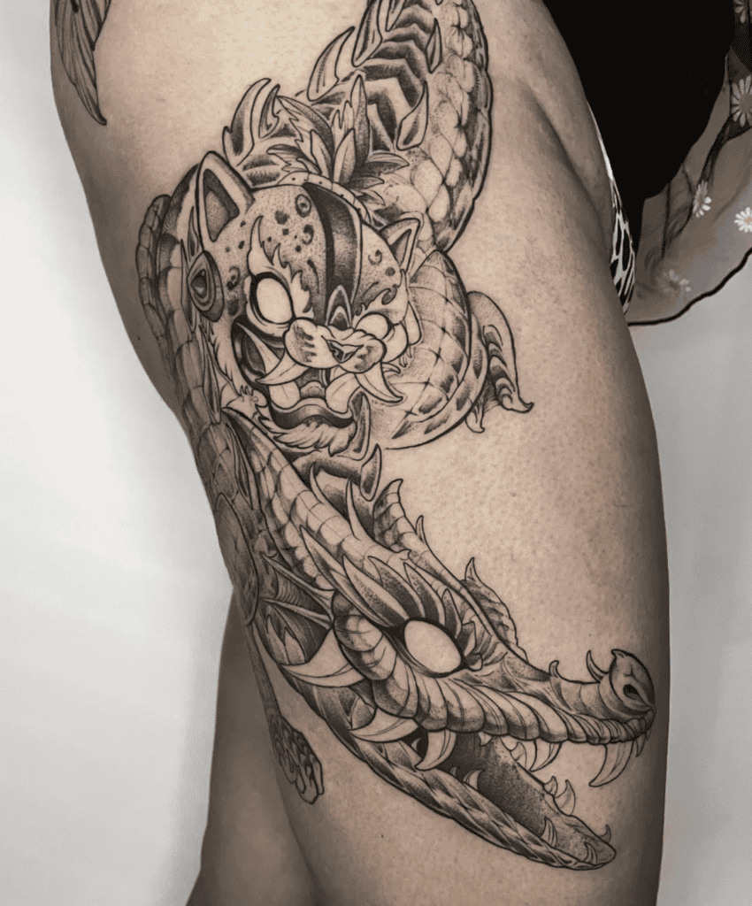 Cipactli Aztec Mythology Tattoo