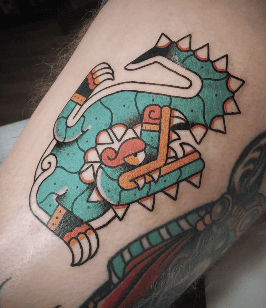 Cipactli Simple Aztec Mythology Tattoo