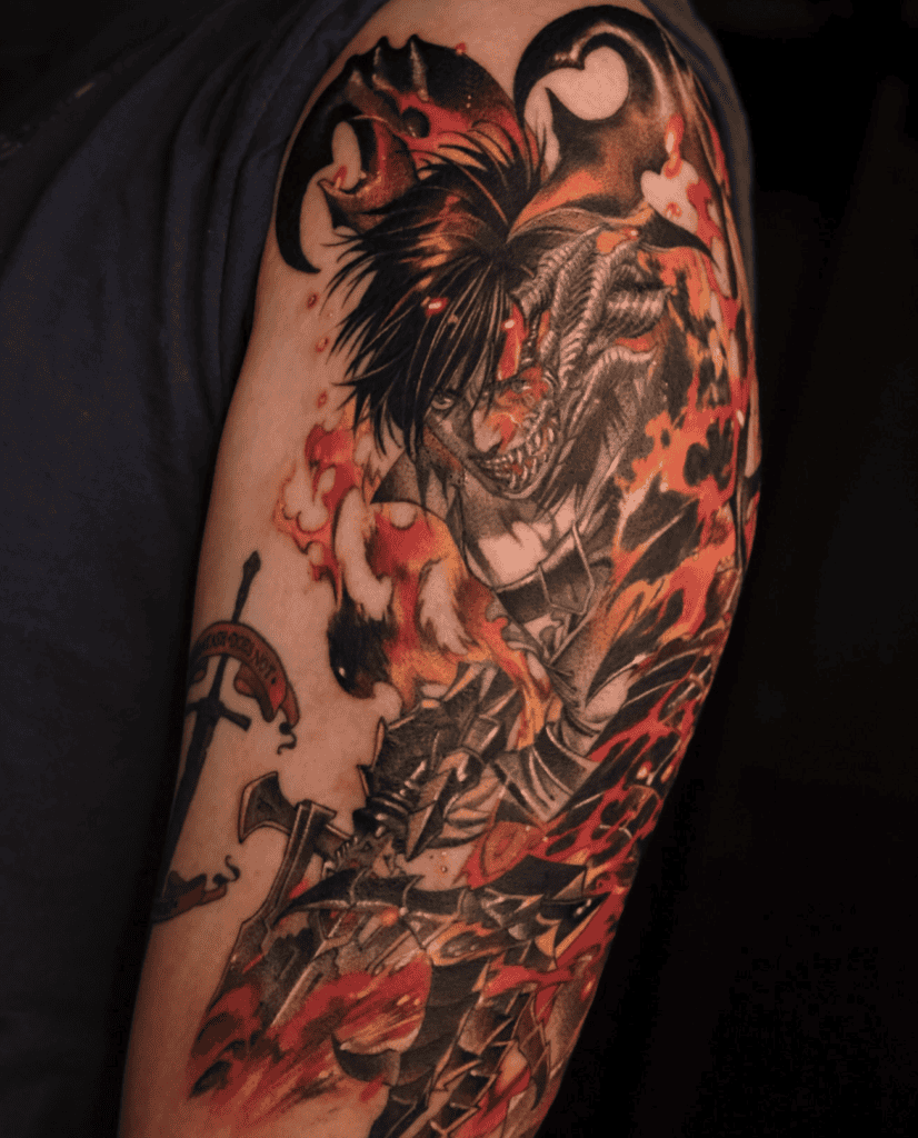 Clive Rosfield Ifrit Final Fantasy Tattoo