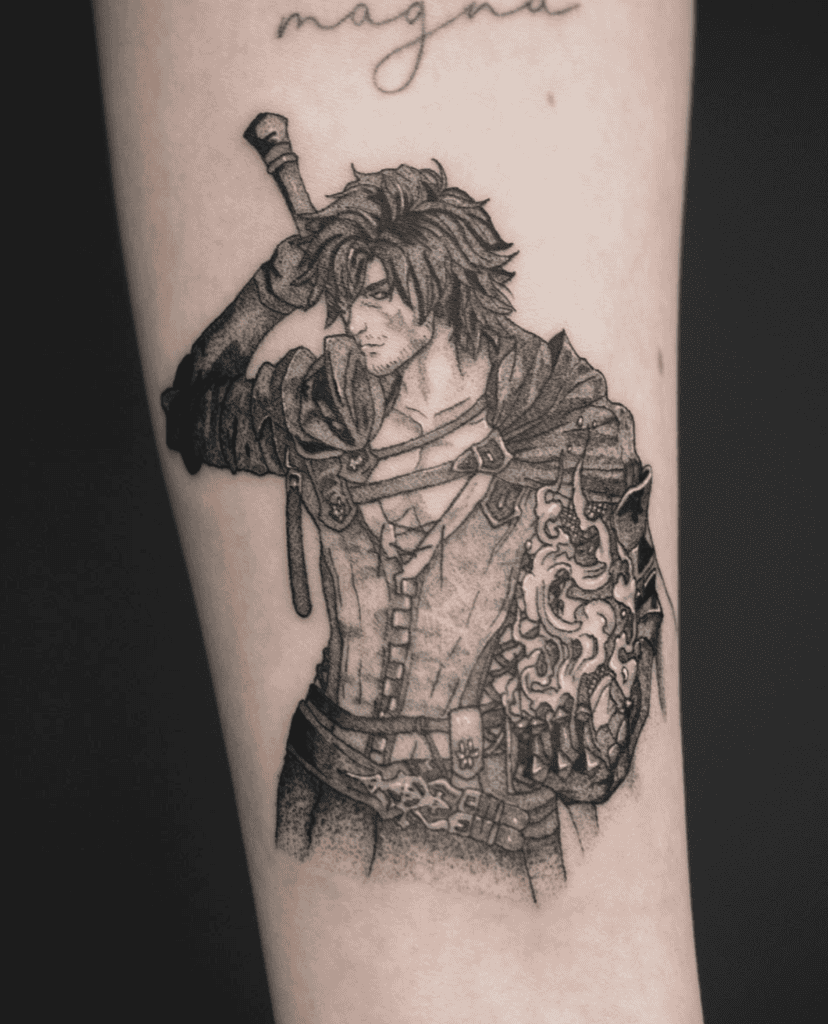Clive Rosfield Stance Final Fantasy Tattoo