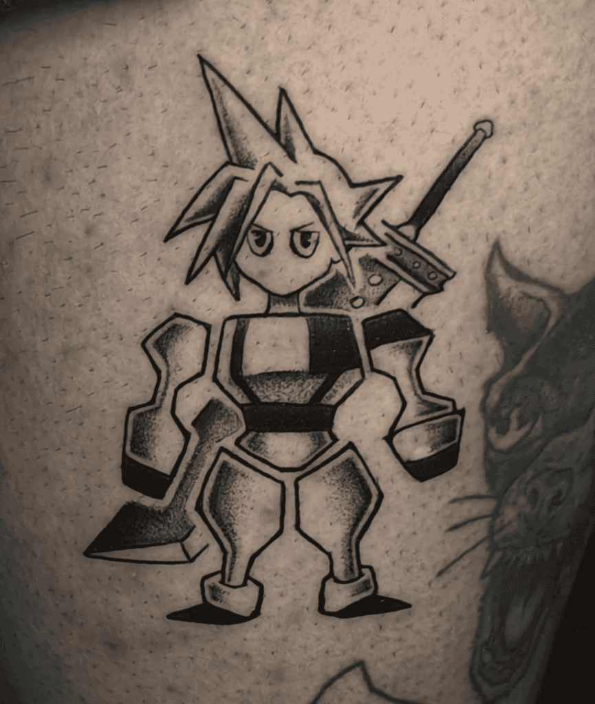 Cloud Strife Classic Final Fantasy Tattoo
