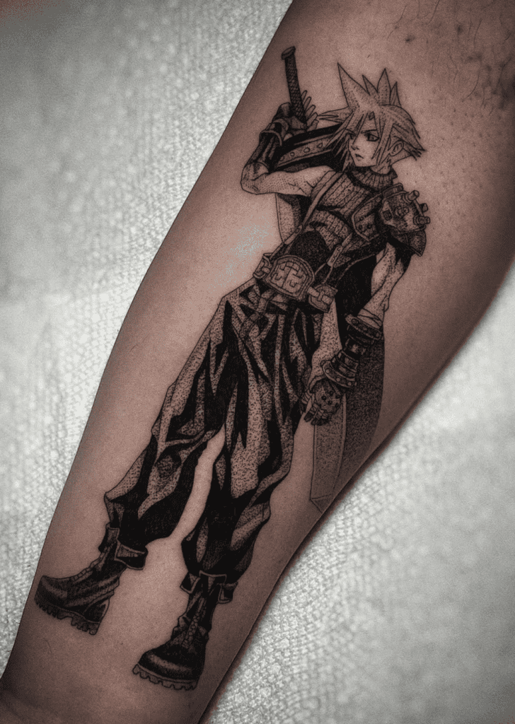 Cloud Strife Stance Final Fantasy Tattoo