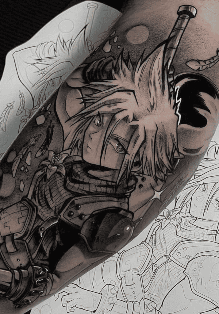Cloud Strife Sword Final Fantasy Tattoo