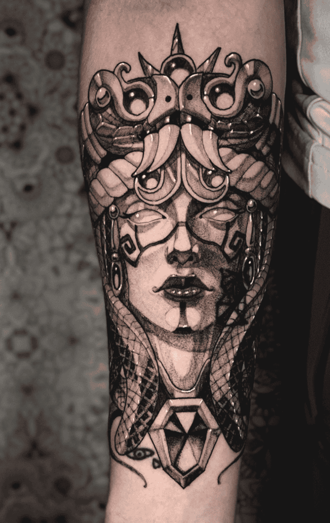 Coatlicue Human Aztec Mythology Tattoo