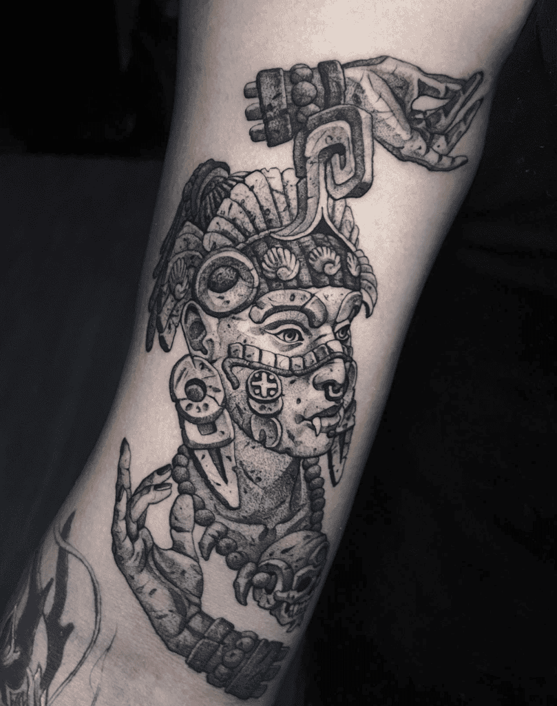 Coyolxauhqui Aztec Mythology Tattoo