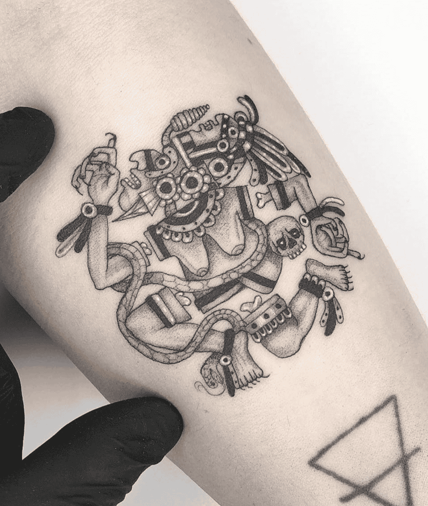 Coyolxauhqui God Aztec Mythology Tattoo