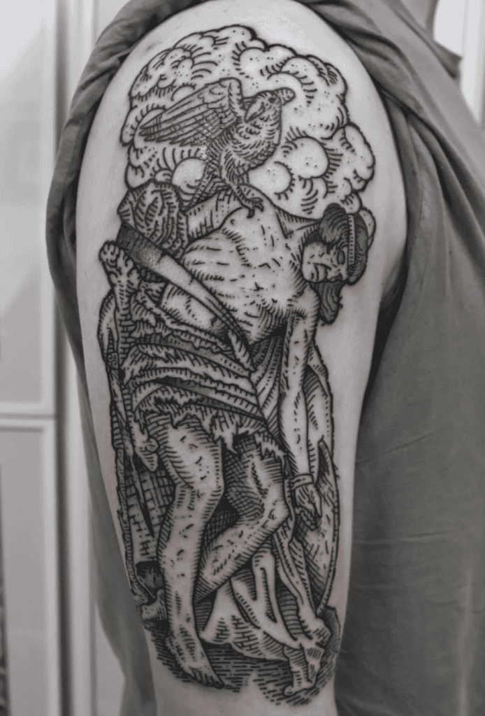 Cú Chulainn Crow Celtic Mythology Tattoo