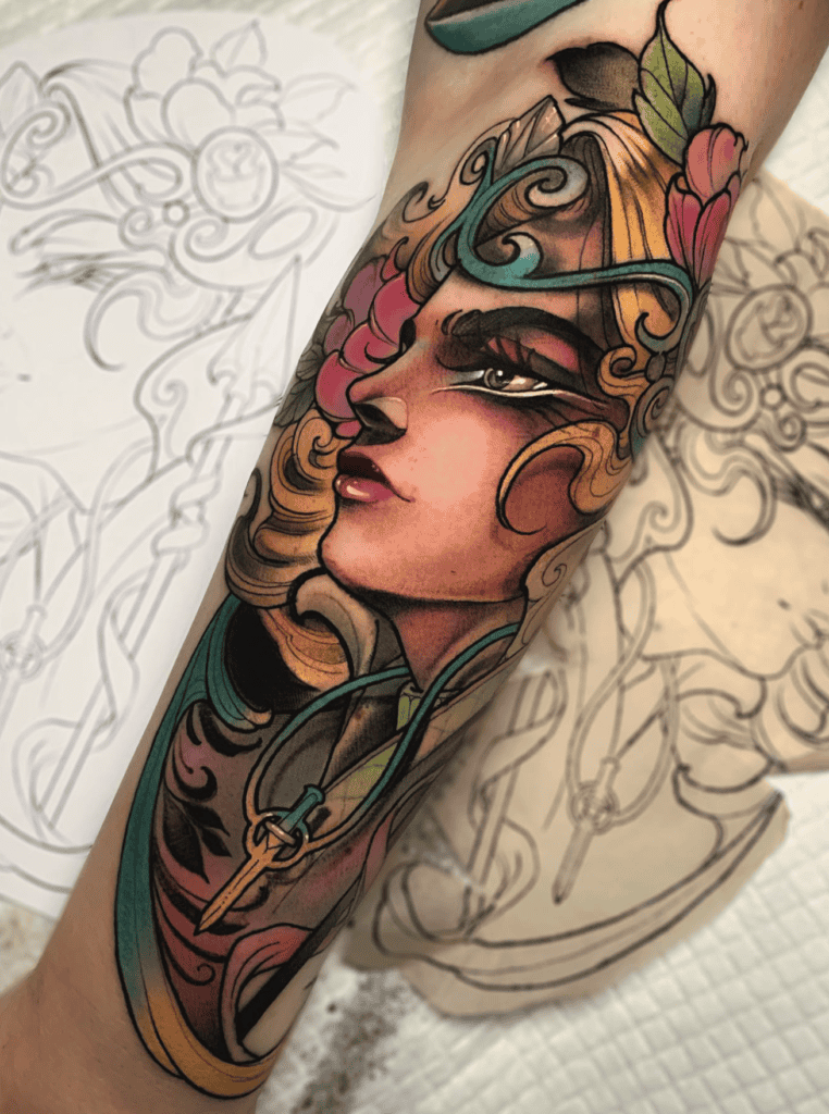 Danu Flowers Celtic Mythology Tattoo