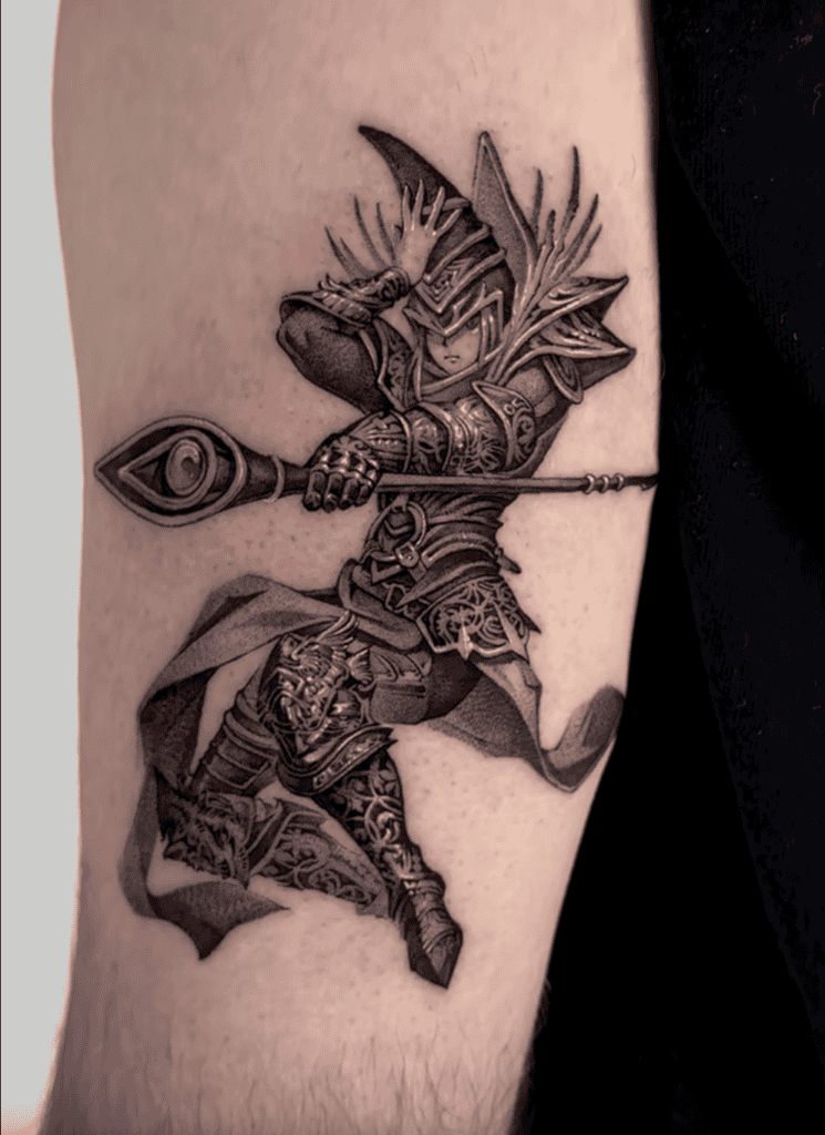 Dark Magician Pose Yu-Gi-Oh! Tattoo